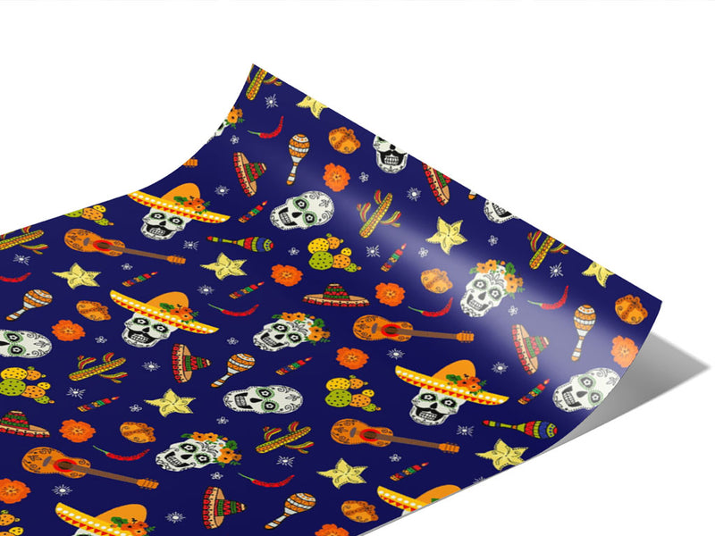 Family Fiesta Day of the Dead Vinyl Wraps~Rwraps Series 914 Digitally Printed Vinyl Wrap~0