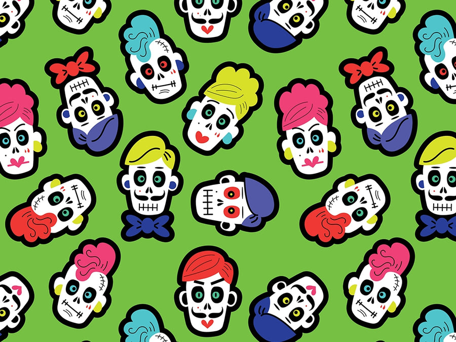 Family Reunion Day of the Dead Vinyl Wrap Pattern~Rwraps Series 914 Digitally Printed Vinyl Wrap~0