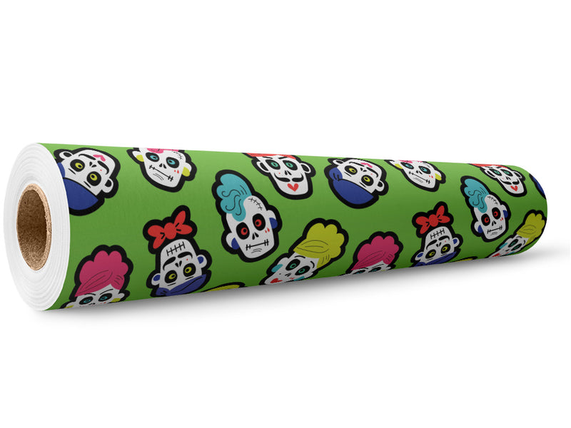 Family Reunion Day of the Dead Wrap Film Wholesale Roll~Rwraps Series 914 Digitally Printed Vinyl Roll~5