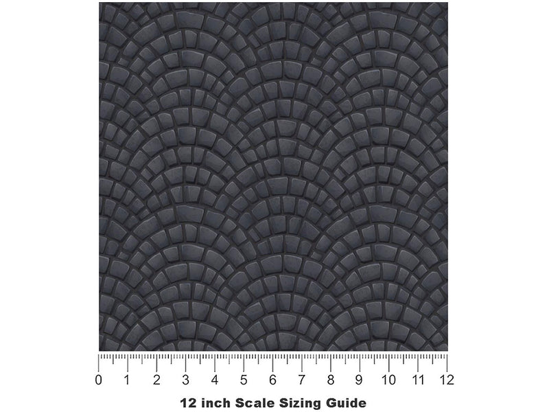 Fan Brick Vinyl Film Pattern Size 12 inch Scale~Rwraps Fan Brick Sizing Chart~3