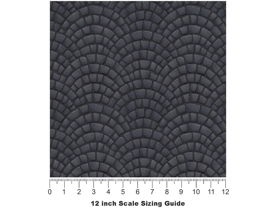 Fan Brick Vinyl Film Pattern Size 12 inch Scale~Rwraps Fan Brick Sizing Chart~3