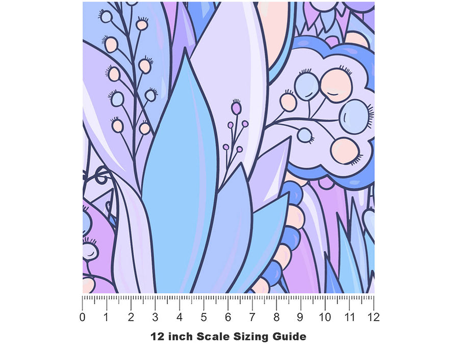 Fanciful Flight Floral Vinyl Film Pattern Size 12 inch Scale~Rwraps Fanciful Flight Floral Sizing Chart~2