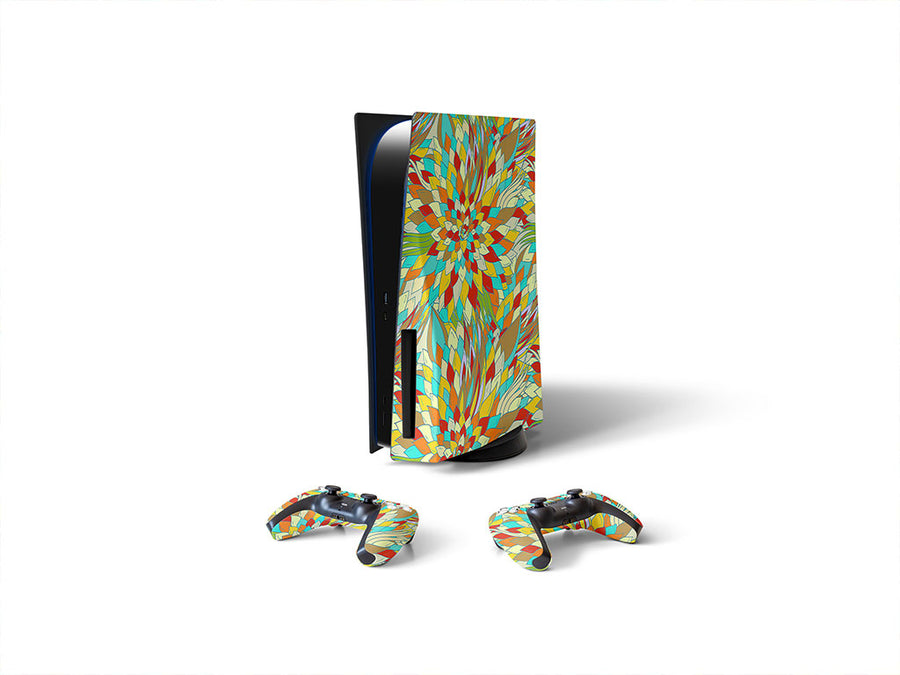 fantastical fanfare floral Sony PS5 DIY Skin