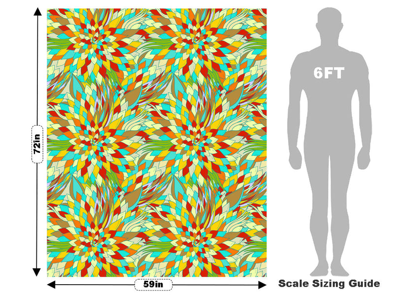 Fantastical Fanfare Floral Vehicle Wrap Scale~Rwraps Series 914 Fantastical Fanfare Floral Measurements~1