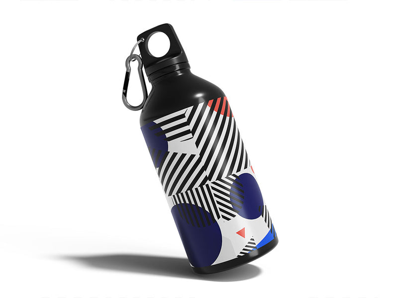far out abstract geometric Water Bottle DIY Stickers