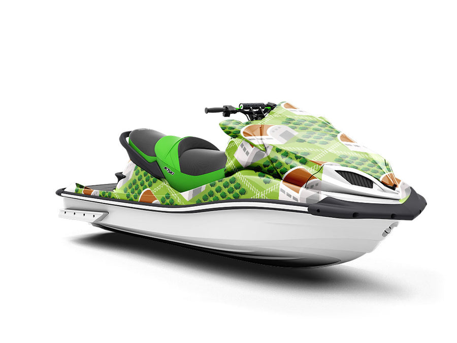 Farming Veggies Cityscape Jet Ski Vinyl Customized Wrap