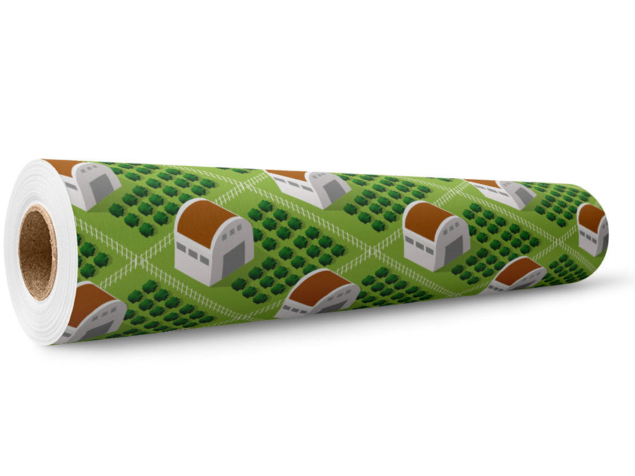 Farming Veggies Cityscape Wrap Film Wholesale Roll~Rwraps Series 914 Digitally Printed Vinyl Roll~5