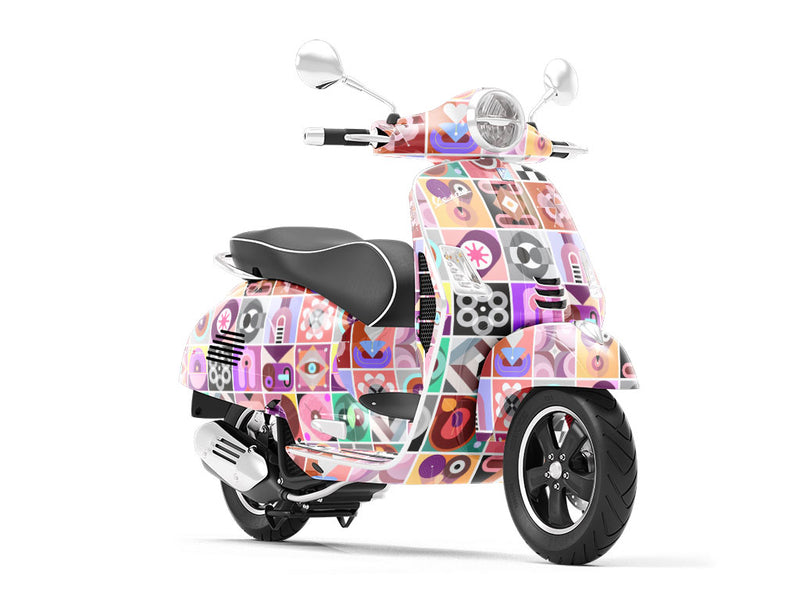 Fascination Combination Mosaic Vespa Scooter Wrap Film