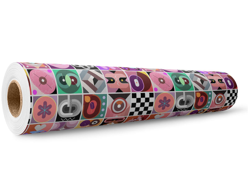 Fascination Combination Mosaic Wrap Film Wholesale Roll~Rwraps Series 914 Digitally Printed Vinyl Roll~5