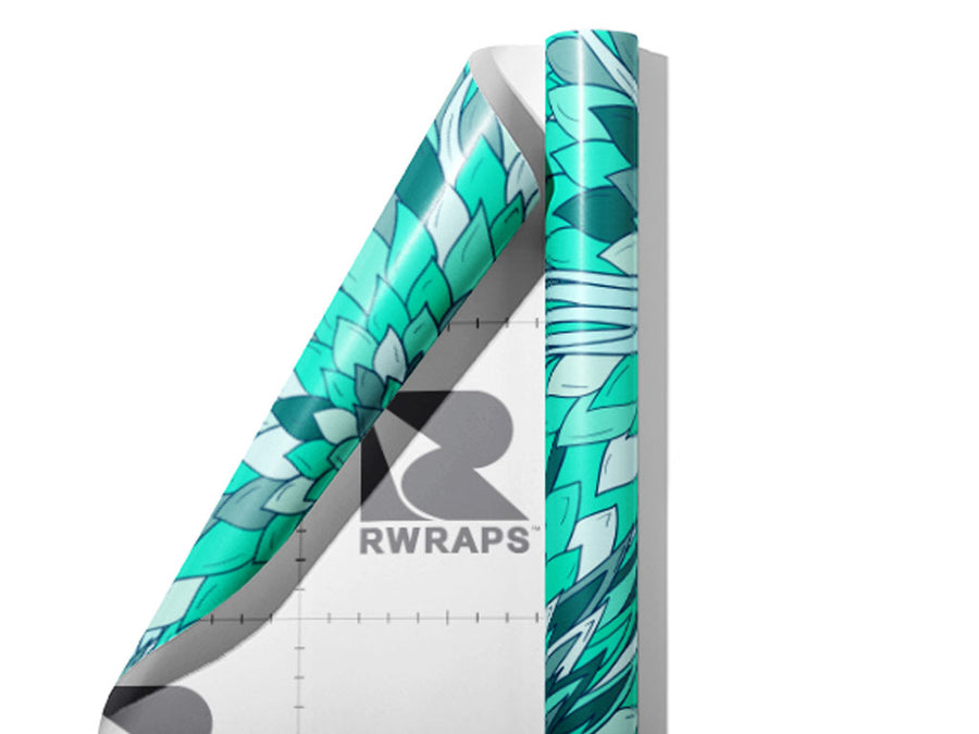 Father Neptune Floral Wrap Film Sheets~Rwraps Series 914 Father Neptune Floral Scrolled Sheet~3
