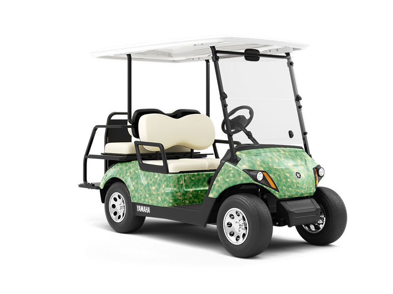 Fern Fronds Pixel Wrapped Golf Cart