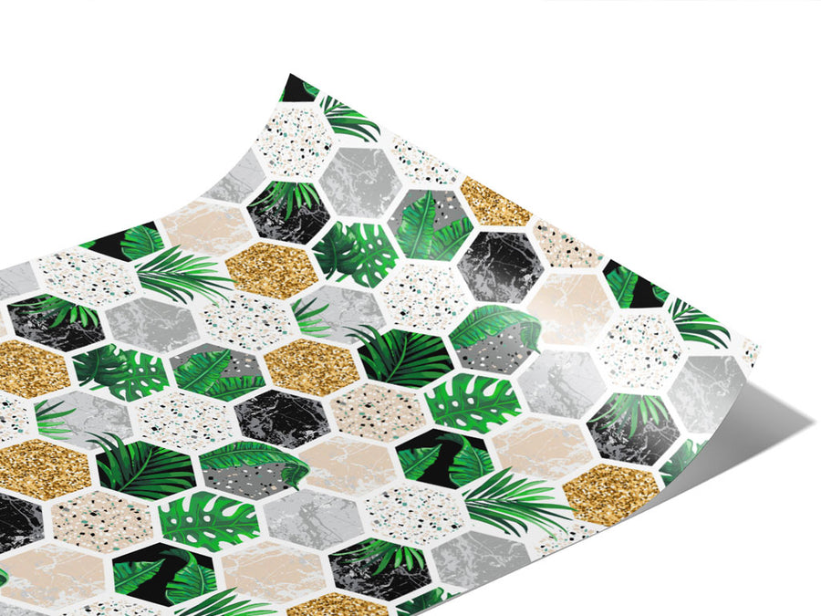 Fern Hexagonal Tile Vinyl Wraps~Rwraps Series 914 Digitally Printed Vinyl Wrap~1