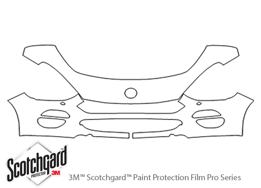 124 spider 3M Clear Bra Bumper Precut PPF Diagram