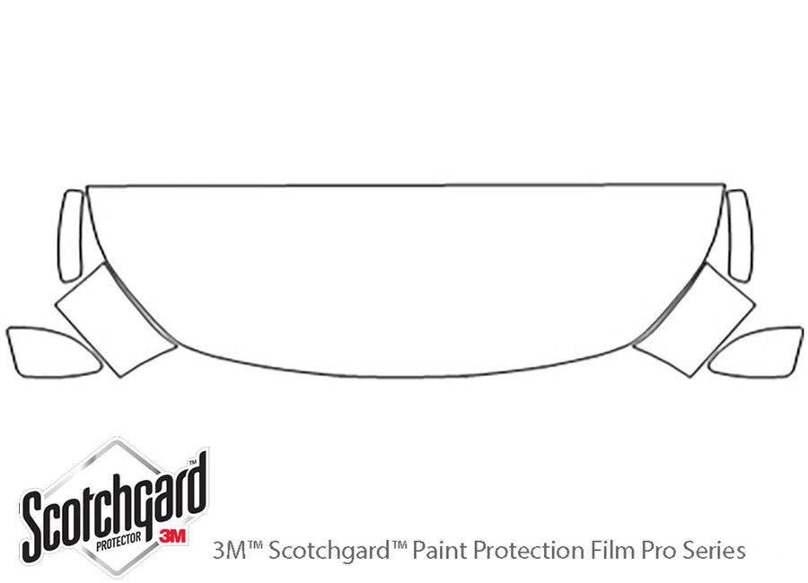 124 spider 3M Clear Bra Hood Precut PPF Diagram
