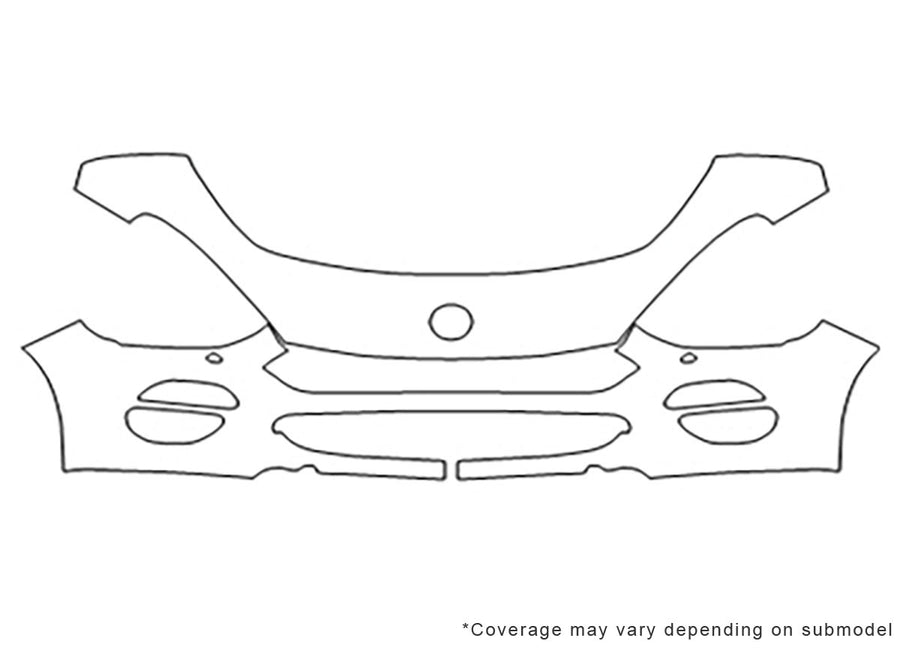 124 spider Avery Dennison Clear Bra Bumper Precut PPF Diagram