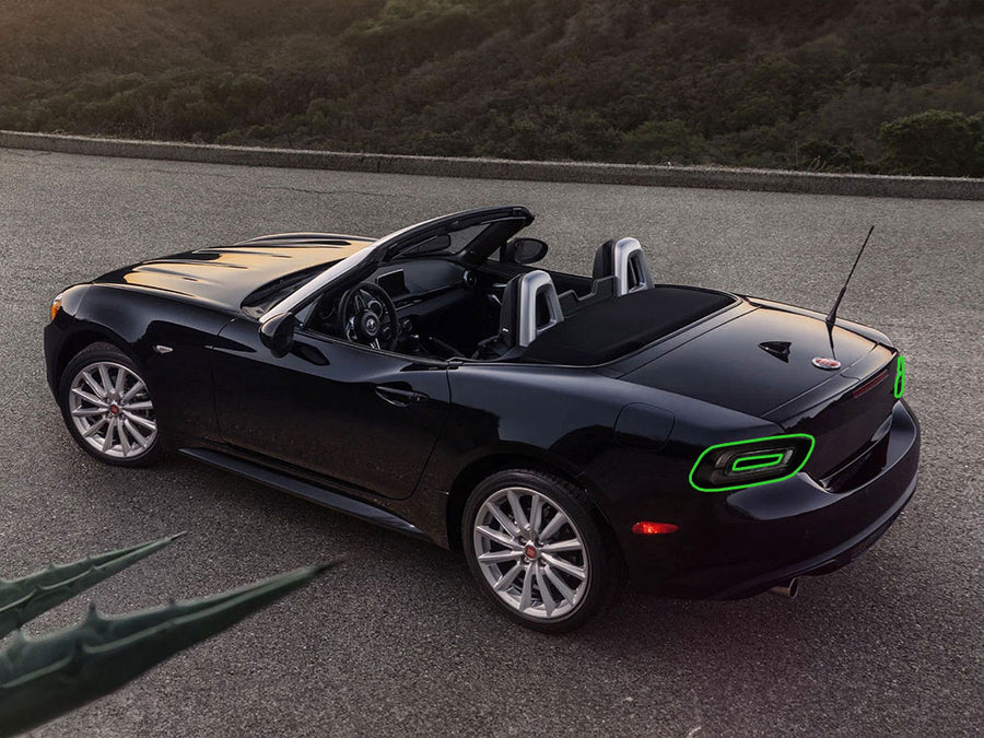 124 spider Tail Light Tint Installation Points