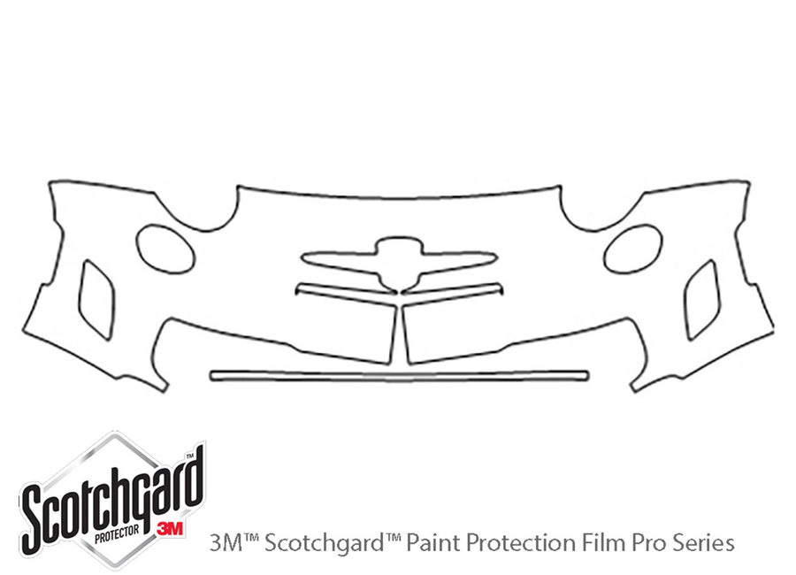 500 3M Clear Bra Bumper Precut PPF Diagram