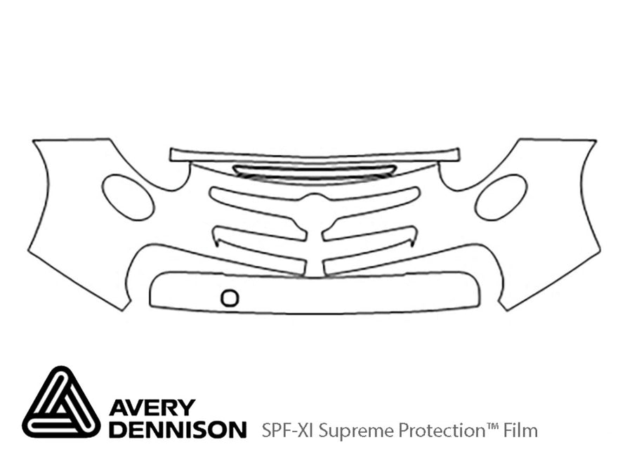 500l Avery Dennison Clear Bra Bumper Precut PPF Diagram