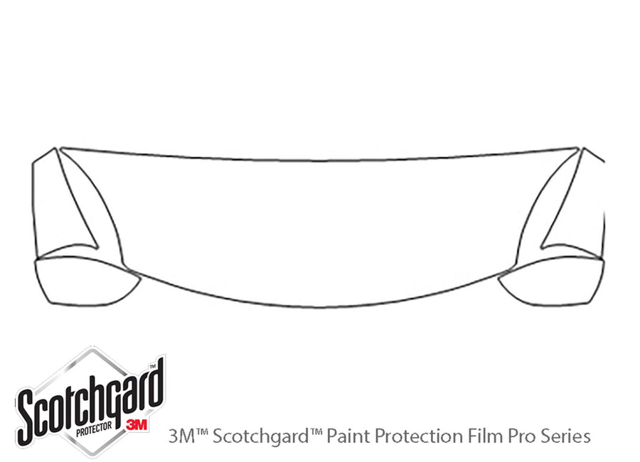 500l 3M Clear Bra Hood Precut PPF Diagram