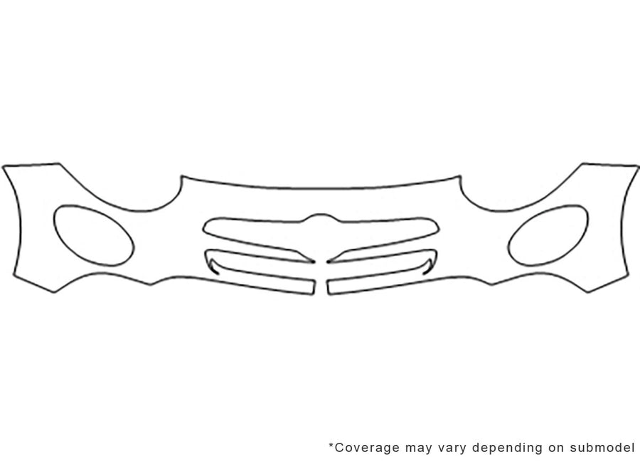 500x Avery Dennison Clear Bra Bumper Precut PPF Diagram
