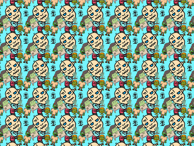 Fiendish Family Zombie Vinyl Wrap Pattern~Rwraps Series 914 Digitally Printed Vinyl Wrap~0