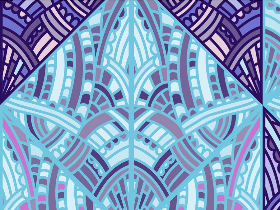 Fierce Allies Art Deco Vinyl Wrap Pattern~Rwraps Series 914 Digitally Printed Vinyl Wrap~0