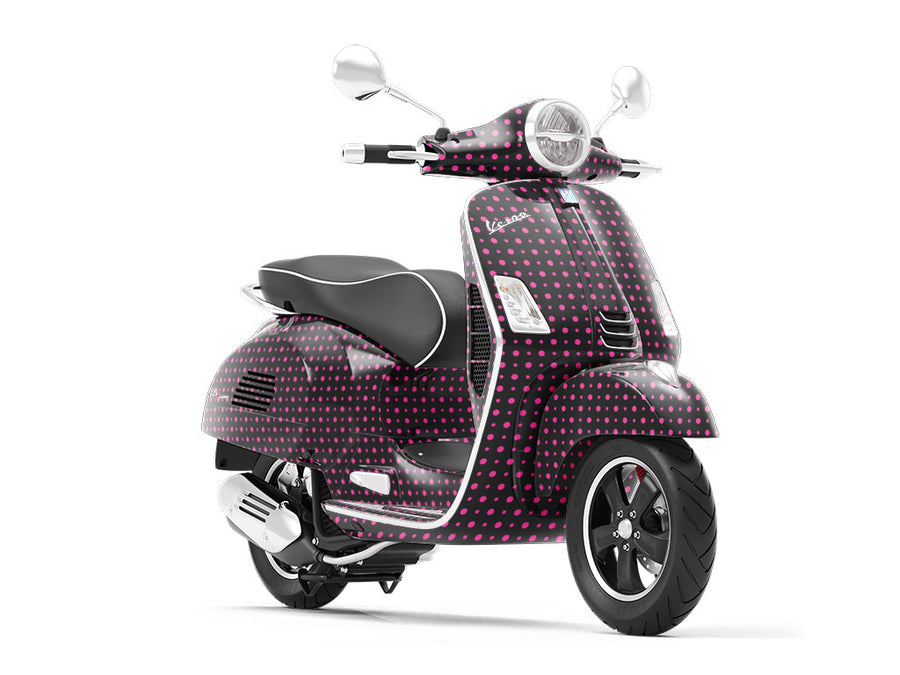 Fierce Fuchsia Polka Dot Vespa Scooter Wrap Film