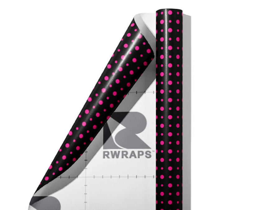 Fierce Fuchsia Polka Dot Wrap Film Sheets~Rwraps Series 914 Fierce Fuchsia Polka Dot Scrolled Sheet~3