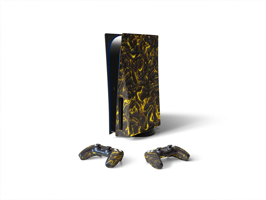 fiery discharge lava Sony PS5 DIY Skin