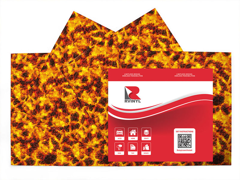 fiery dungeon lava Craft Vinyl Sheet Pack