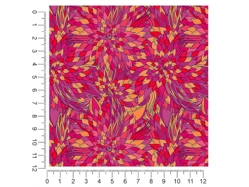 fiery eyes floral 1ft x 1ft Craft Sheets