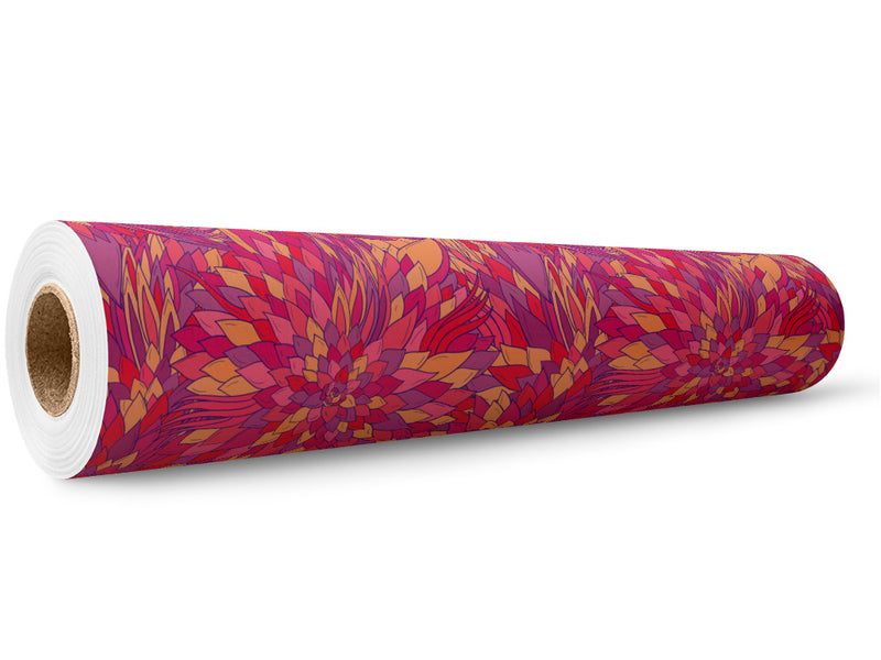 Fiery Eyes Floral Wrap Film Wholesale Roll~Rwraps Series 914 Digitally Printed Vinyl Roll~5