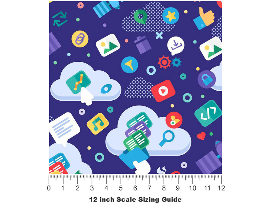 File Share Technology Vinyl Film Pattern Size 12 inch Scale~Rwraps File Share Technology Sizing Chart~3