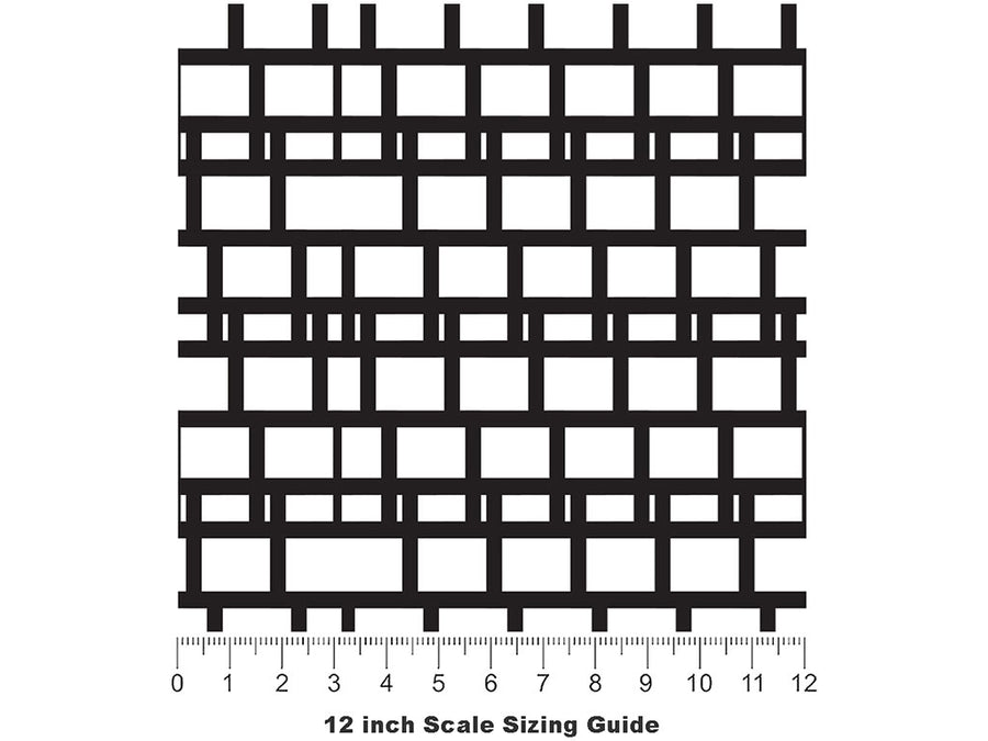 Film Design Mosaic Vinyl Film Pattern Size 12 inch Scale~Rwraps Film Design Mosaic Sizing Chart~2