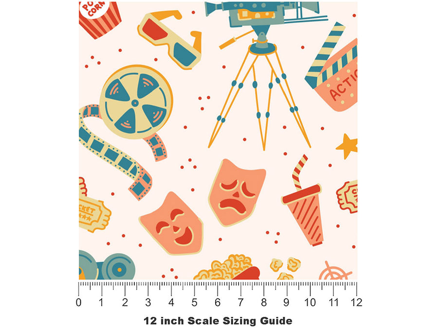 Film Life Movie Vinyl Film Pattern Size 12 inch Scale~Rwraps Film Life Movie Sizing Chart~2