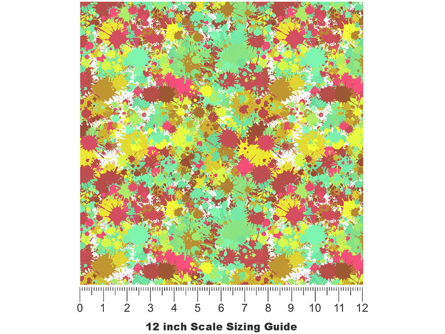 Filthy Freaks Paint Splatter Vinyl Film Pattern Size 12 inch Scale~Rwraps Filthy Freaks Paint Splatter Sizing Chart~2