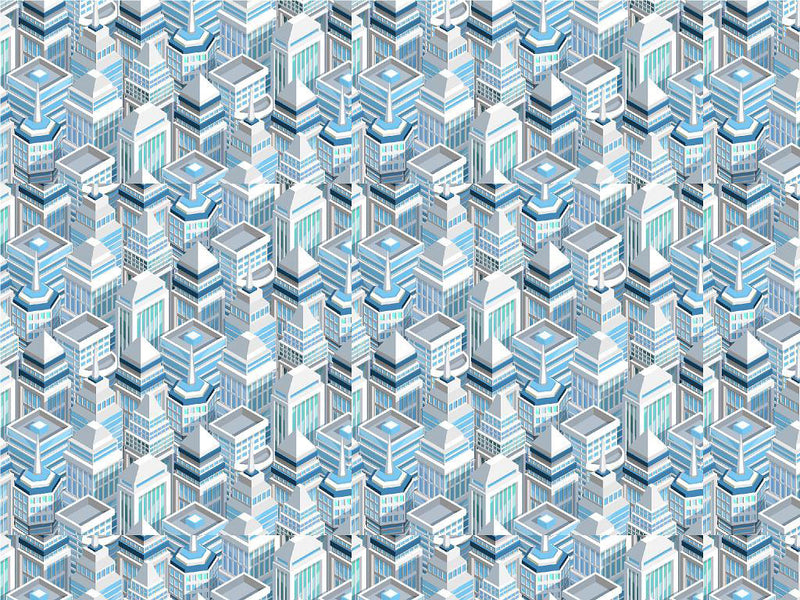 Financial District Cityscape Vinyl Wrap Pattern~Rwraps Series 914 Digitally Printed Vinyl Wrap~0