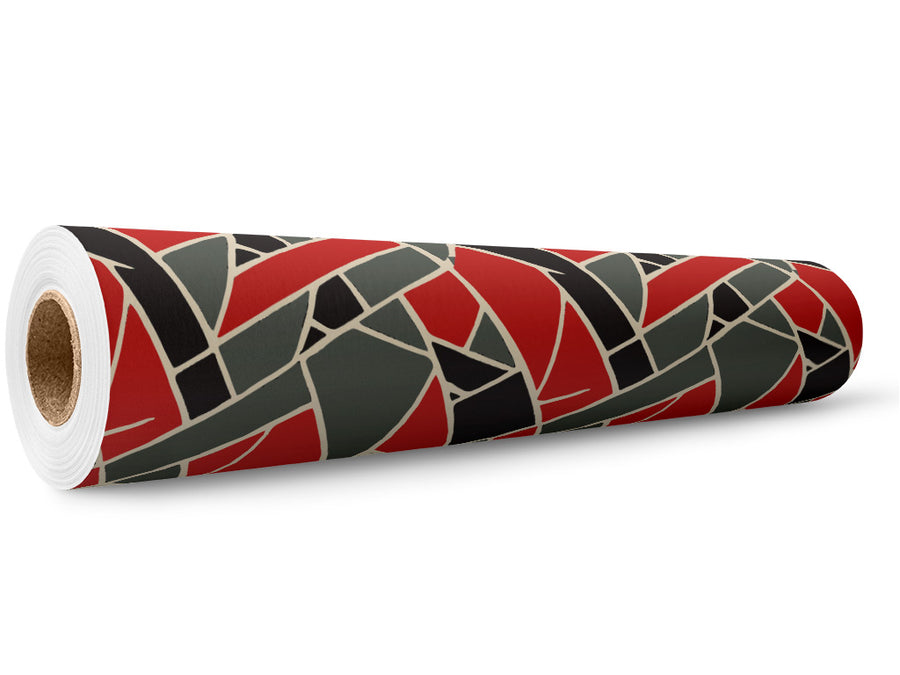 Fire Bricks Mosaic Wrap Film Wholesale Roll~Rwraps Series 914 Digitally Printed Vinyl Roll~5
