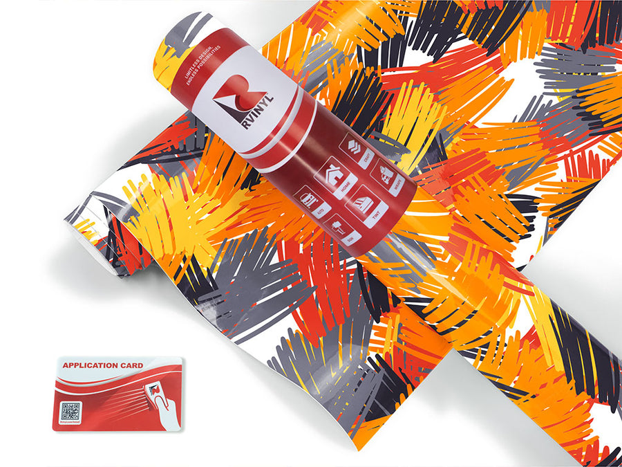 fire princess abstract geometric Craft Vinyl Roll
