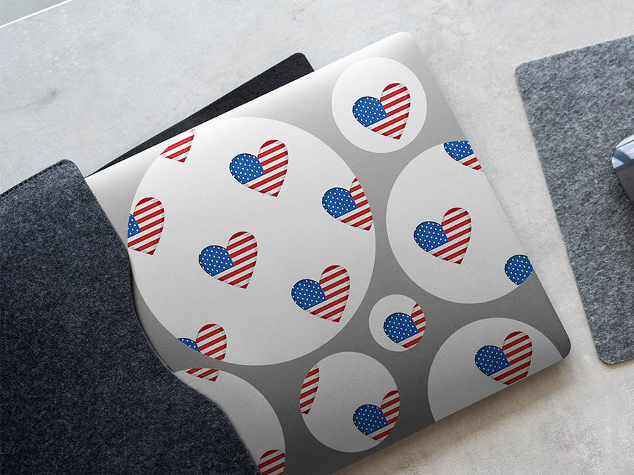 flag love DIY Laptop Stickers