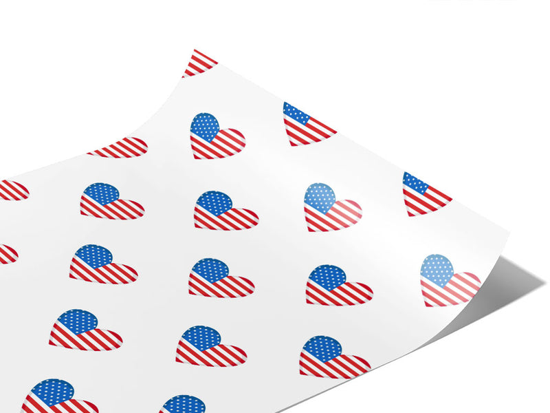 Flag Love Americana Vinyl Wraps~Rwraps Series 914 Digitally Printed Vinyl Wrap~1