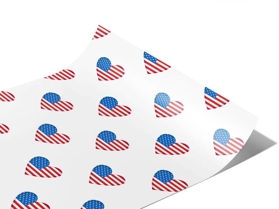Flag Love Americana Vinyl Wraps~Rwraps Series 914 Digitally Printed Vinyl Wrap~1