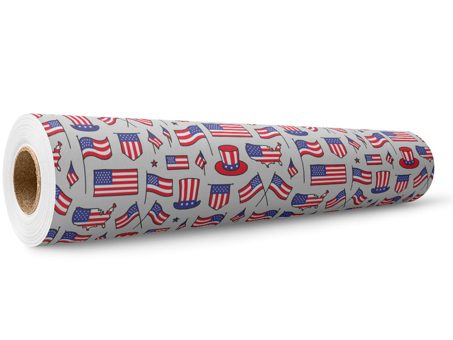 Flagging Down Americana Wrap Film Wholesale Roll~Rwraps Series 914 Digitally Printed Vinyl Roll~5