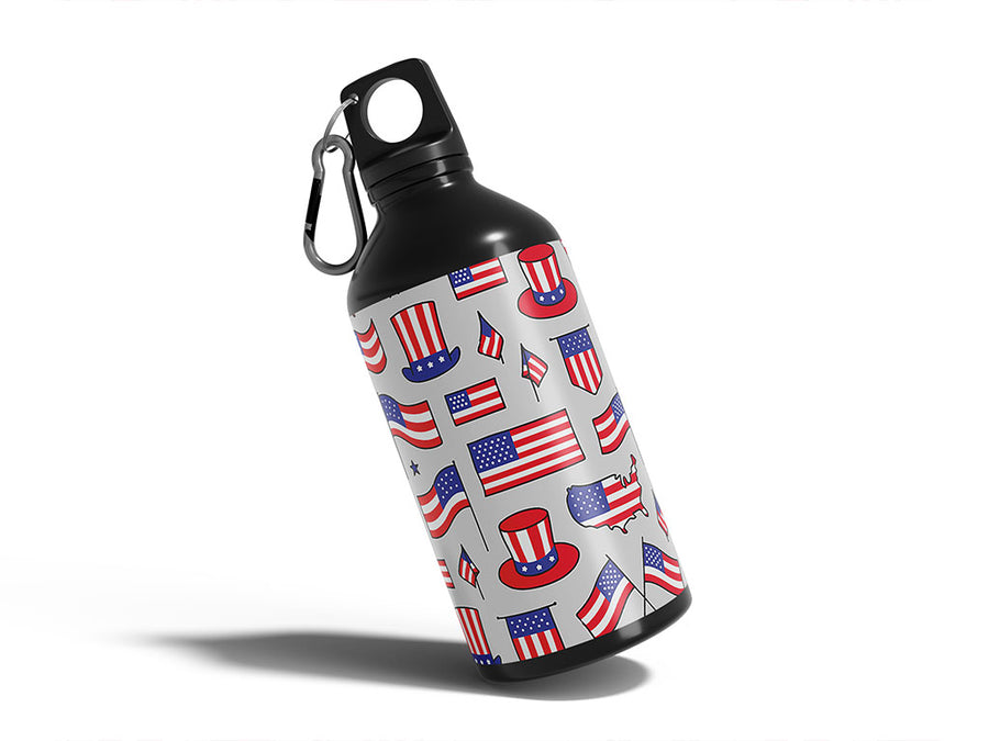 flagging down Water Bottle DIY Stickers