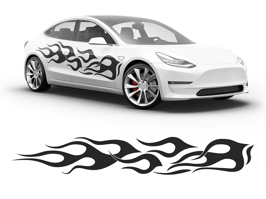 Flames Body Graphic~Full Side Auto Decal Kit~0