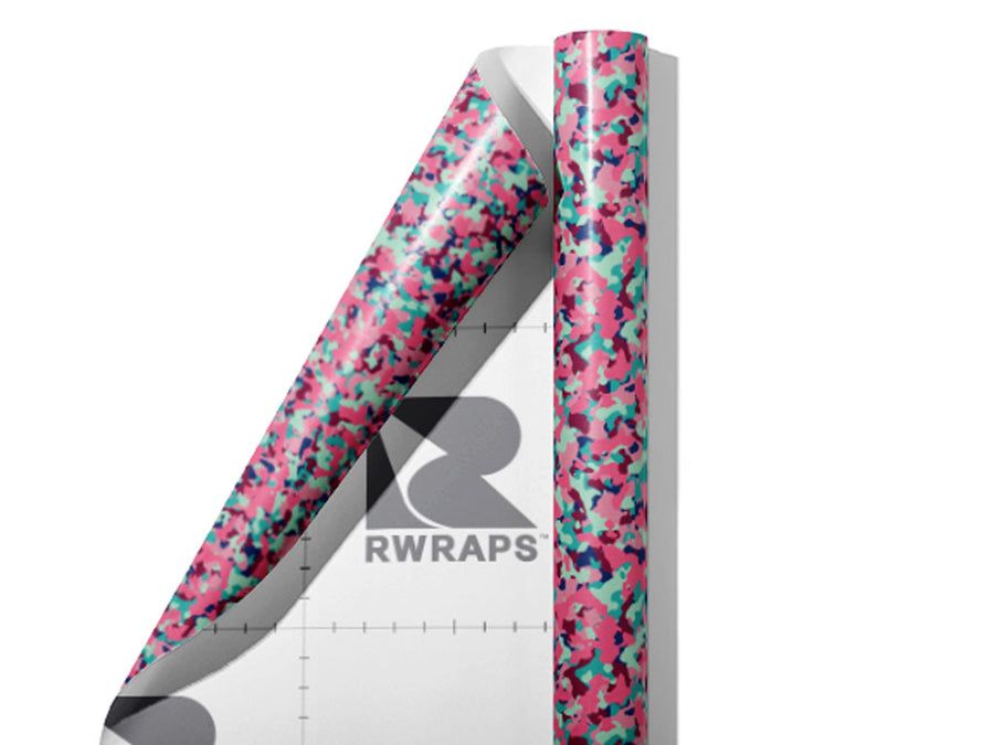 Flamingo Puzzle Camouflage Wrap Film Sheets~Rwraps Series 914 Flamingo Puzzle Camouflage Scrolled Sheet~3