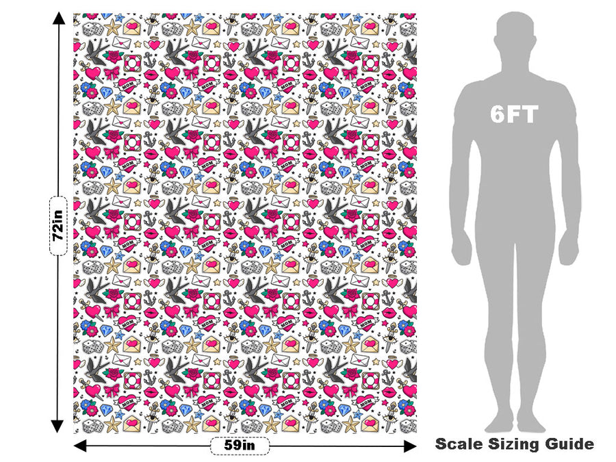 Flash Sheet Sticker Bomb Vehicle Wrap Scale~Rwraps Series 914 Flash Sheet Sticker Bomb Measurements~2