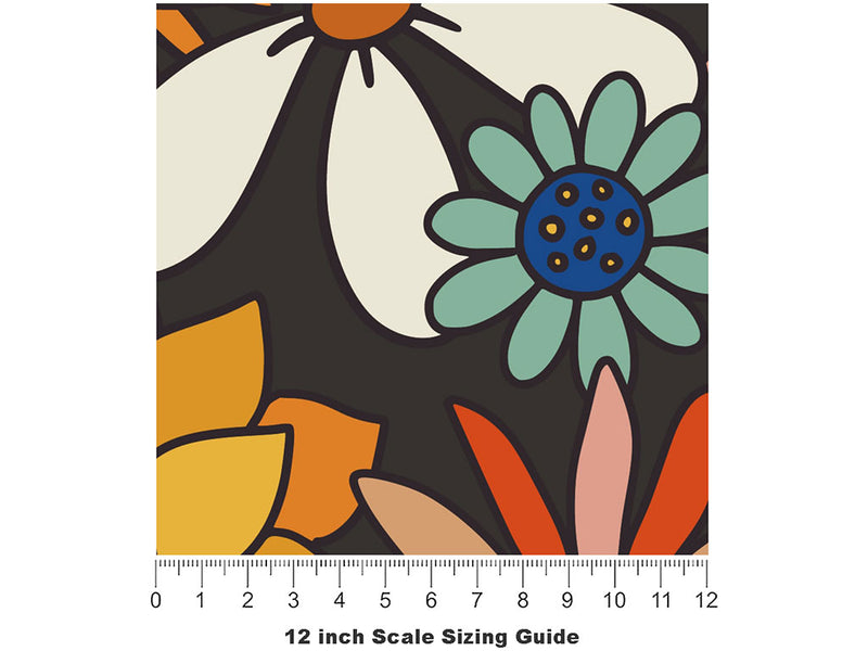 Fleetwood Music Retro Vinyl Film Pattern Size 12 inch Scale~Rwraps Fleetwood Music Retro Sizing Chart~2