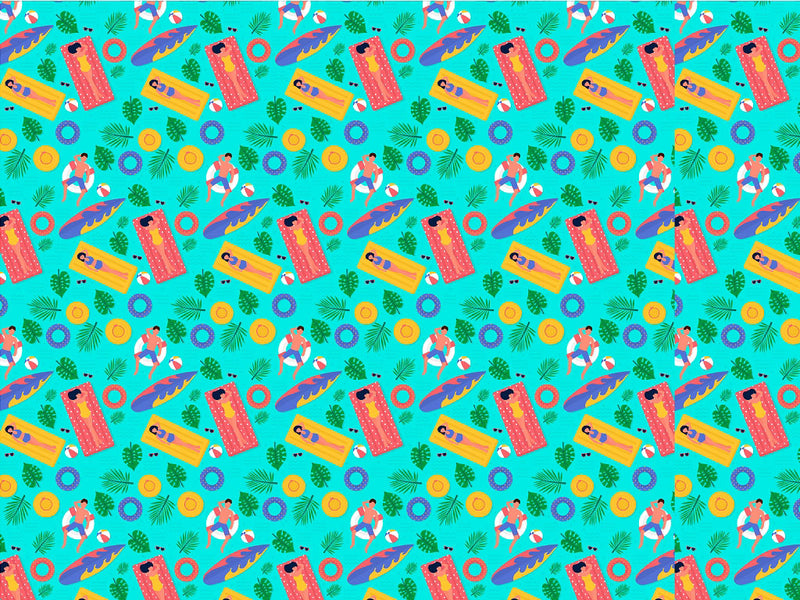 Float On Summertime Vinyl Wrap Pattern~Rwraps Series 914 Digitally Printed Vinyl Wrap~0
