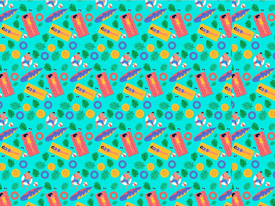 Float On Summertime Vinyl Wrap Pattern~Rwraps Series 914 Digitally Printed Vinyl Wrap~0